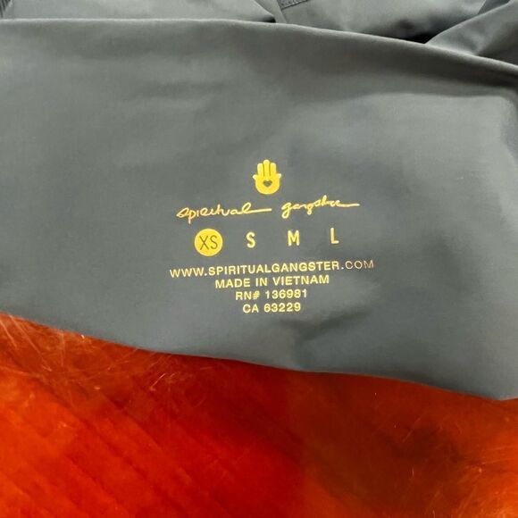 Spiritual Gangster High Rise Side Ribbed Leggings Slate Blue sz XS EUC - Picture 7 of 7